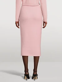 Embellished Knit Pencil Skirt