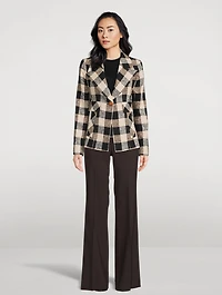 Cut-Away Blazer Check Print