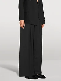 Pleated Wide-Leg Trousers