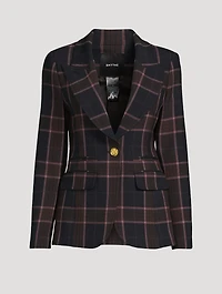 Hutton Blazer Plaid Print