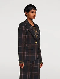 Hutton Blazer Plaid Print