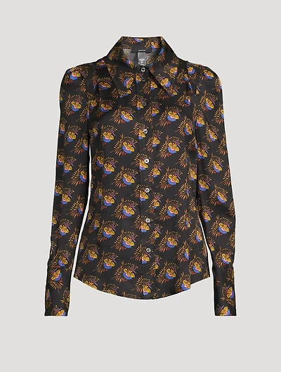 Box Pleat Shirt Floral Print