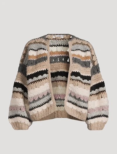 Crochet Bomber Cardigan