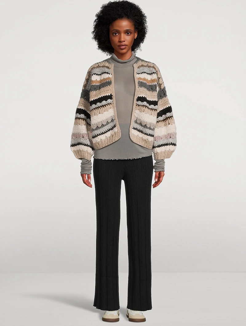 Crochet Bomber Cardigan