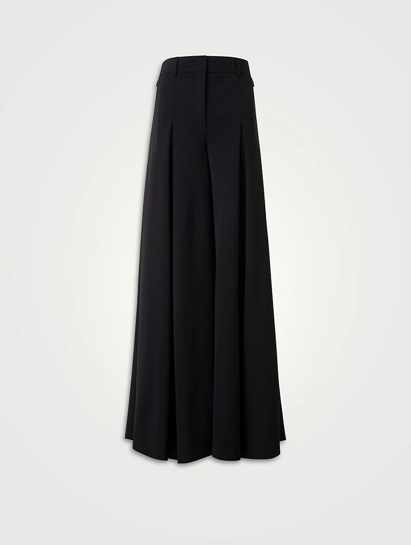 Fiorello Stretch Wool Twill Palazzo Pants
