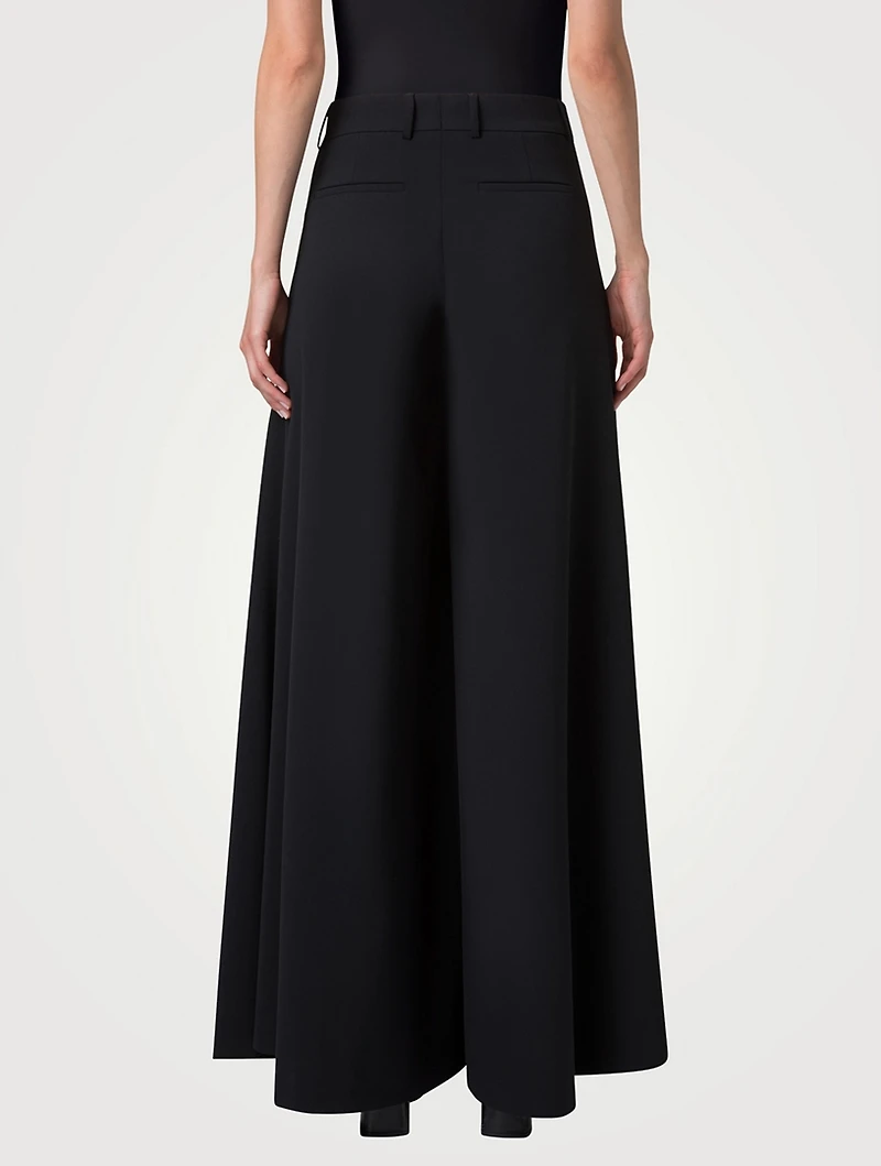 Fiorello Stretch Wool Twill Palazzo Pants