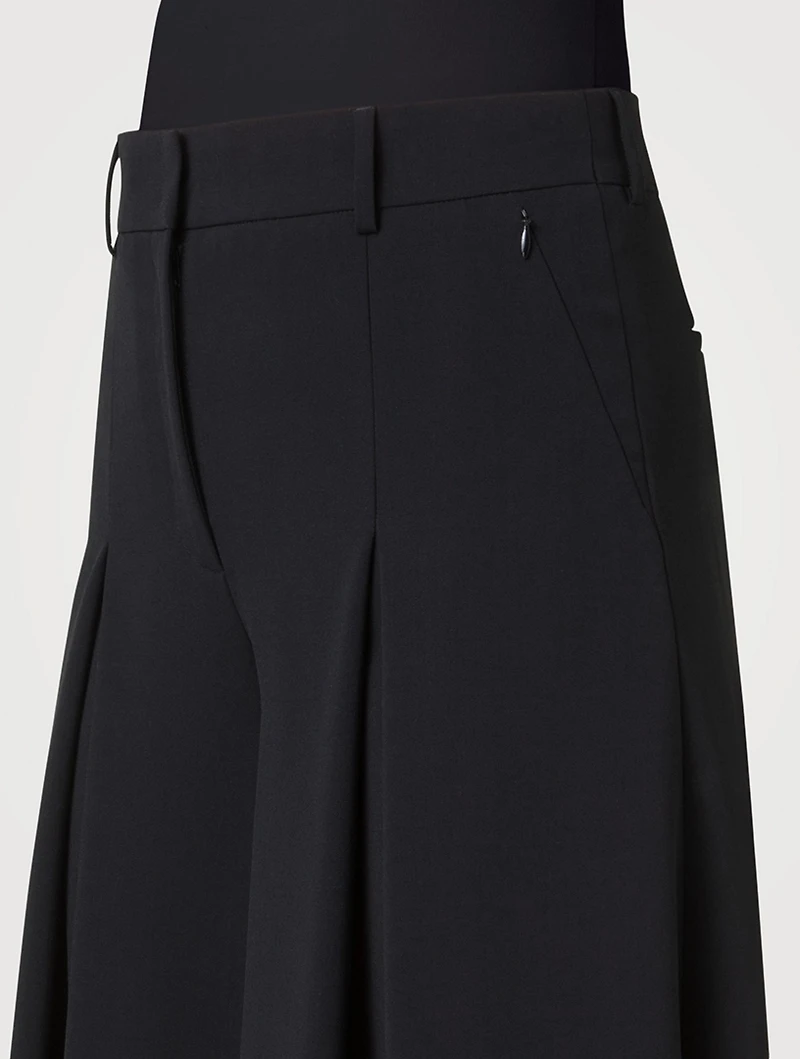 Fiorello Stretch Wool Twill Palazzo Pants