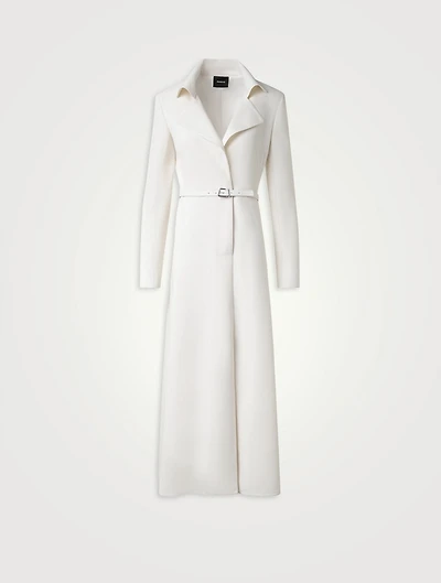 Double-Face Wool Belted Midi Dress