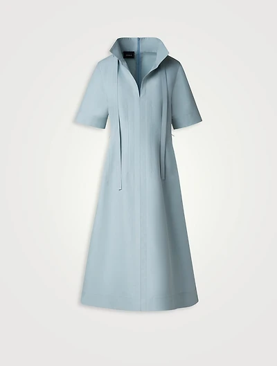 Cotton Poplin Midi Dress