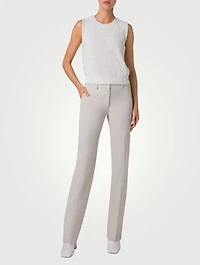 Micro-Sequined Knit Sleeveless Top