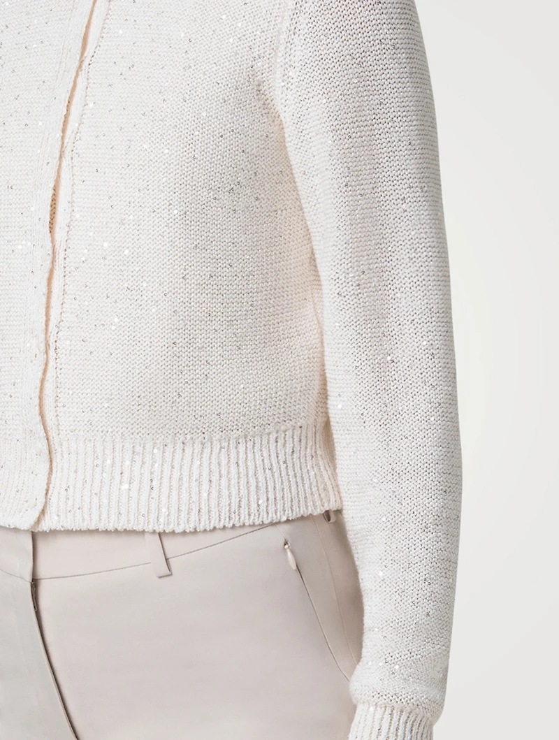 Micro-Sequined Cardigan