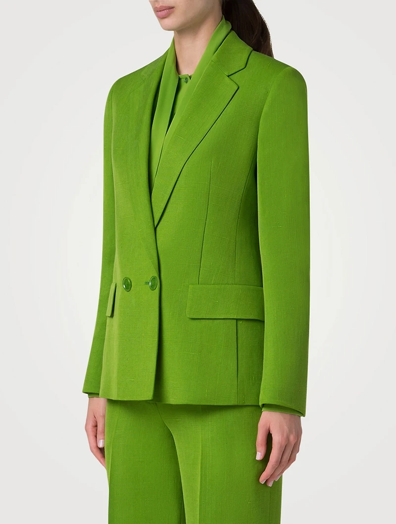 William Shantung Boyfriend Jacket