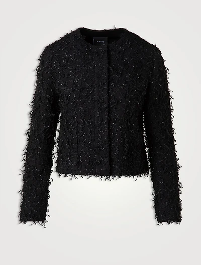 Bea Sequin Fringed Bouclé Jacket