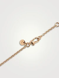 Nudo 18K White And Rose Gold Necklace With Blue Topaz And Diamonds