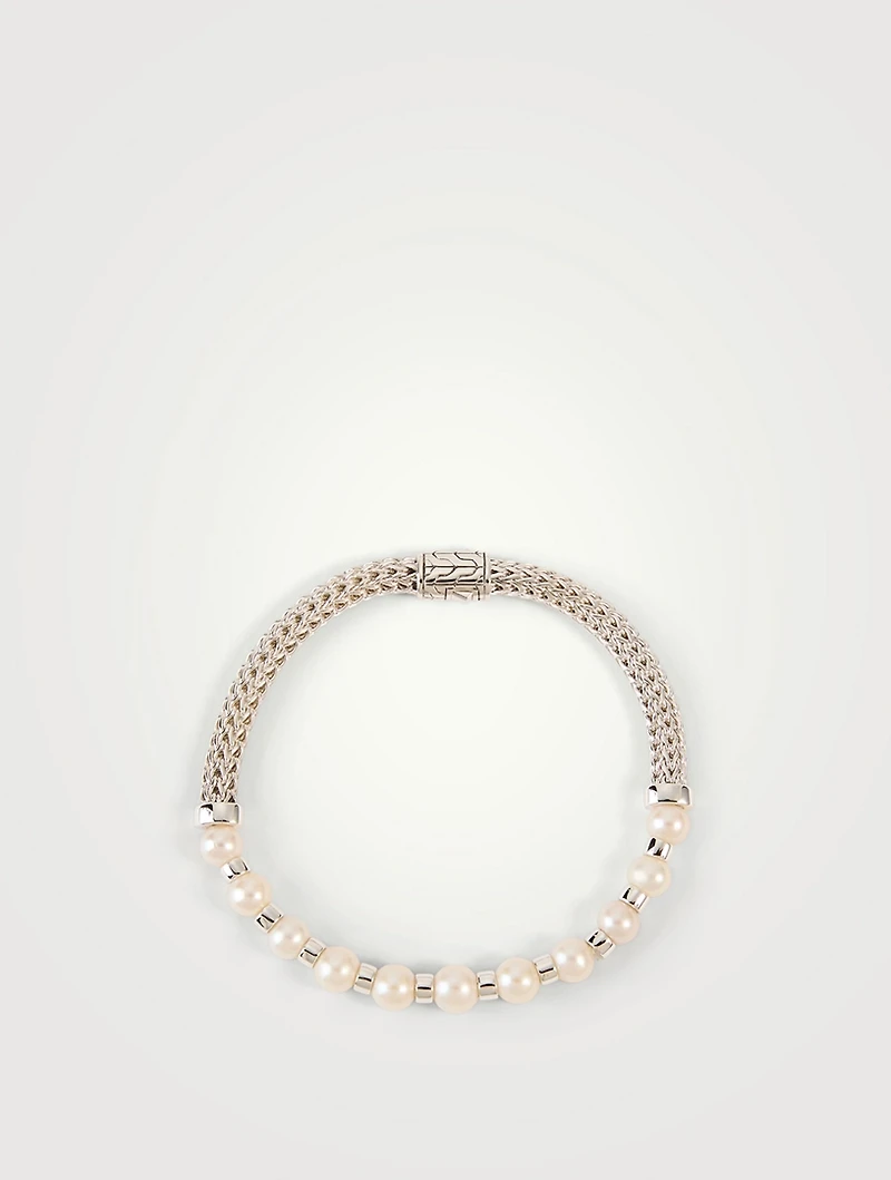 JH Essentials Sterling Silver Pearl Bracelet