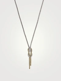 Love Knot 14K Gold And Sterling Silver Y Necklace