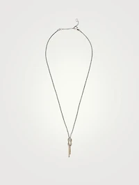 Love Knot 14K Gold And Sterling Silver Y Necklace