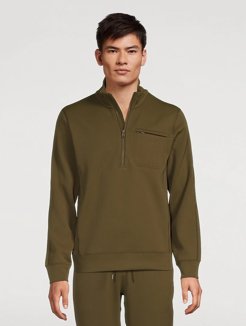 Double-Knit Rally Quarter-Zip Sweatshirt