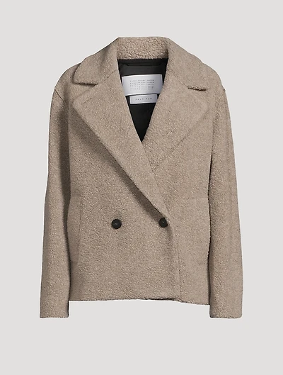 Double-Breasted Bouclé Jacket