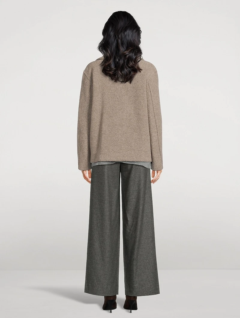 Double-Breasted Bouclé Jacket