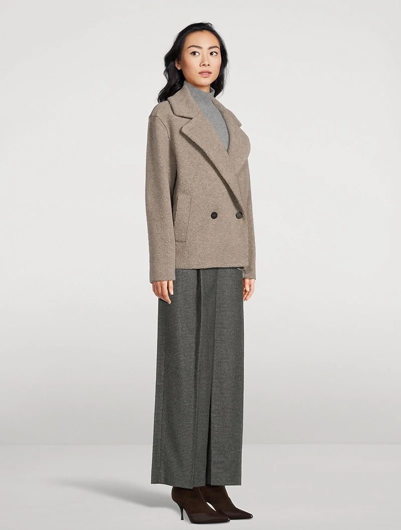 Double-Breasted Bouclé Jacket