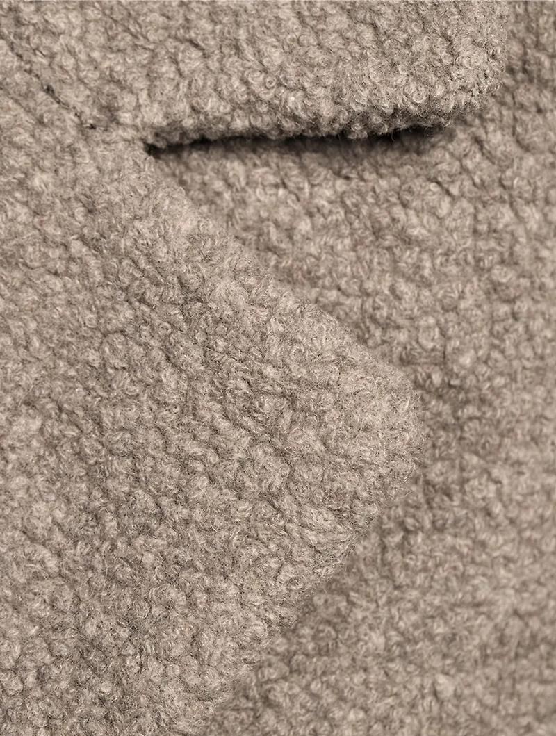 Double-Breasted Bouclé Jacket