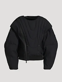 Moose Knuckles x Luar Nylon Down Bomber Jacket