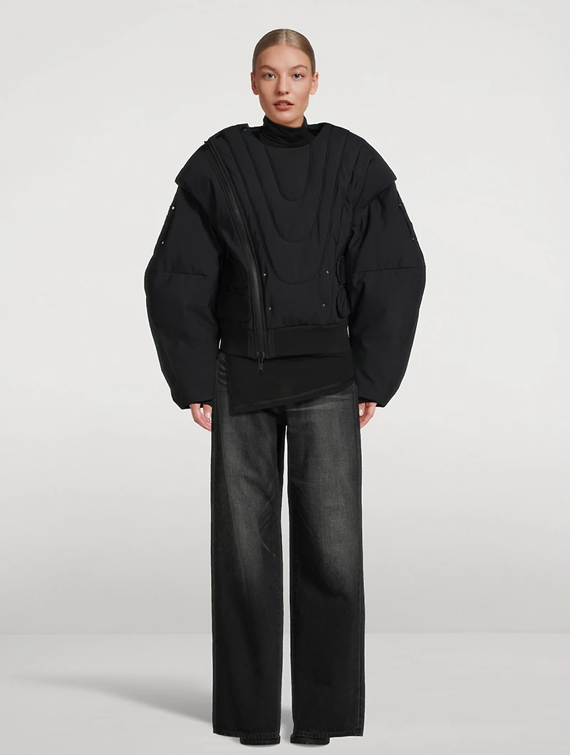 Moose Knuckles x Luar Nylon Down Bomber Jacket