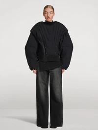 Moose Knuckles x Luar Nylon Down Bomber Jacket