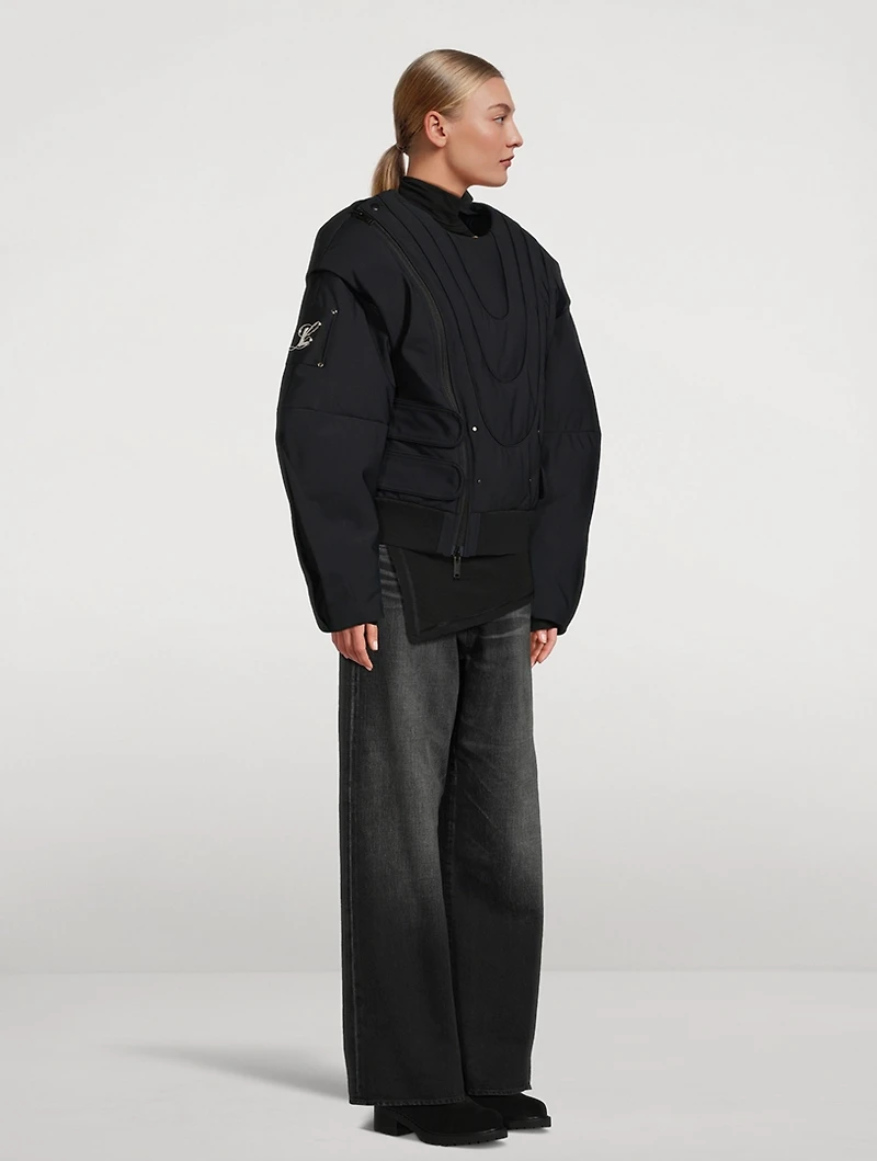 Moose Knuckles x Luar Nylon Down Bomber Jacket