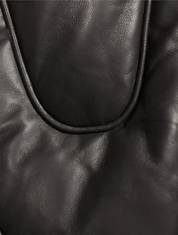 Moose Knuckles x Luar Leather Down Bomber Jacket
