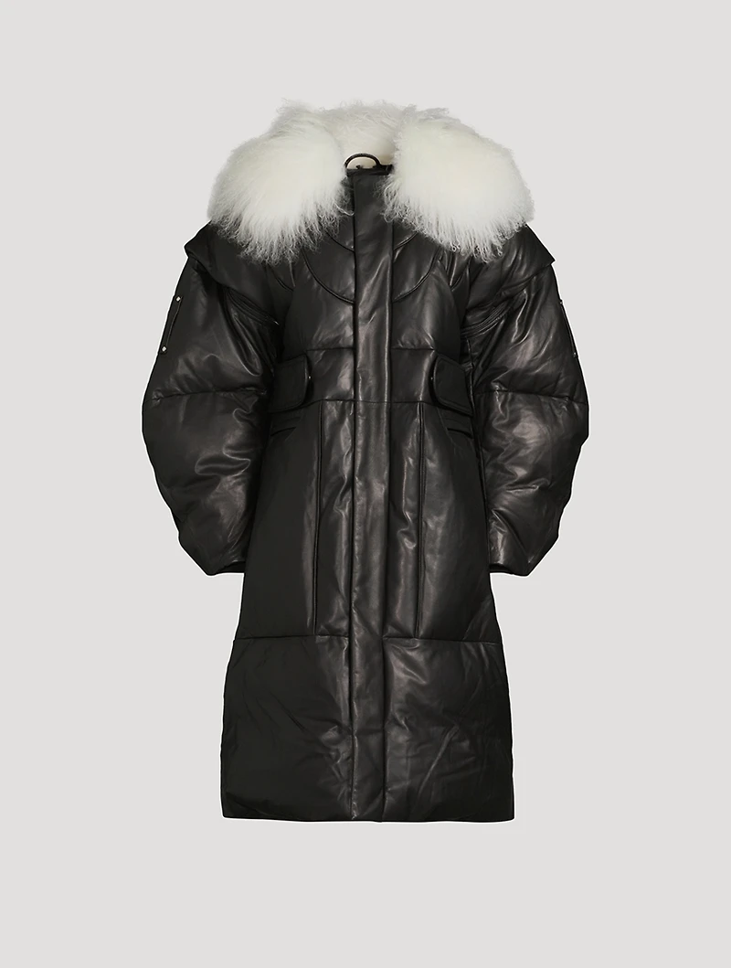 Moose Knuckles x Luar Leather Down Parka