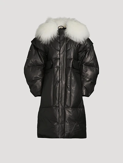Moose Knuckles x Luar Leather Down Parka