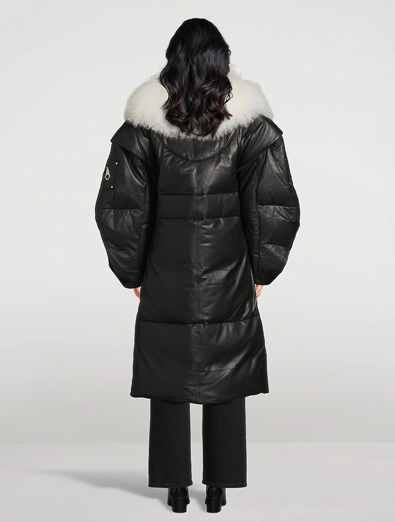 Moose Knuckles x Luar Leather Down Parka
