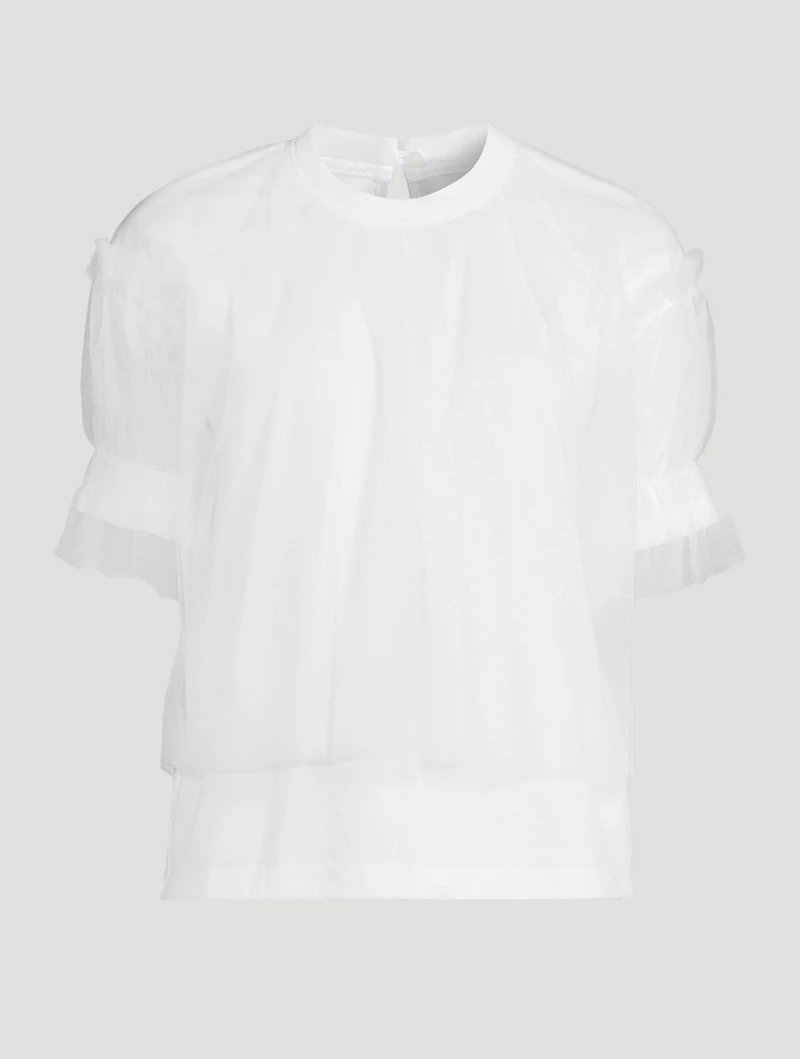 Tulle Overlay T-Shirt
