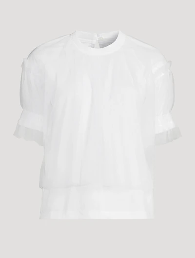 Tulle Overlay T-Shirt
