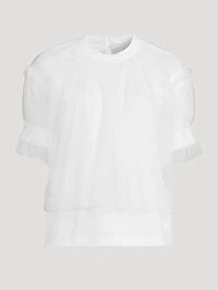 Tulle Overlay T-Shirt
