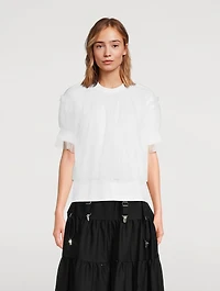 Tulle Overlay T-Shirt