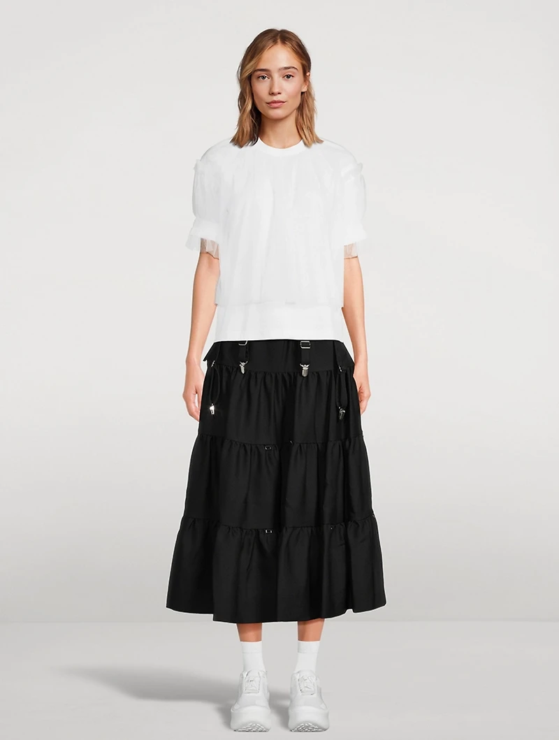 Tulle Overlay T-Shirt