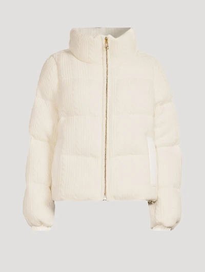 Kensington Cable-Knit Down Jacket