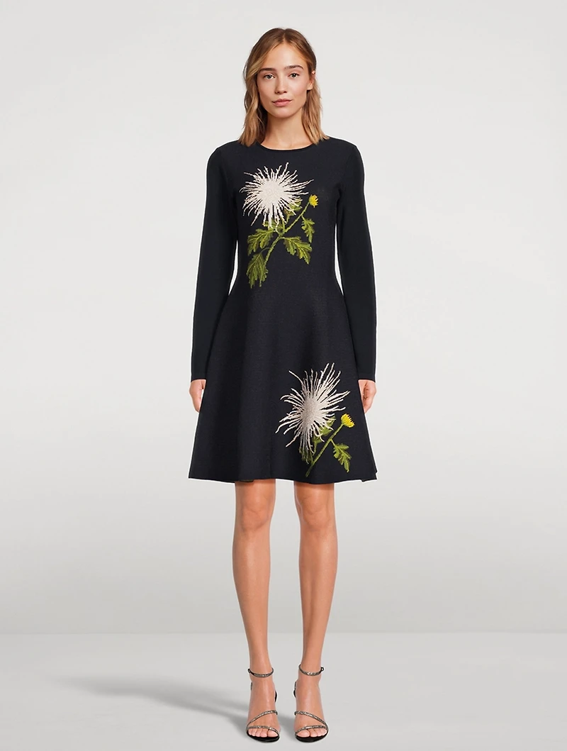 Chrysanthemum Jacquard Dress