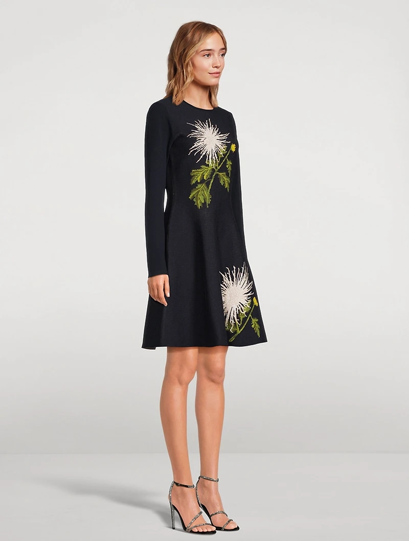 Chrysanthemum Jacquard Dress
