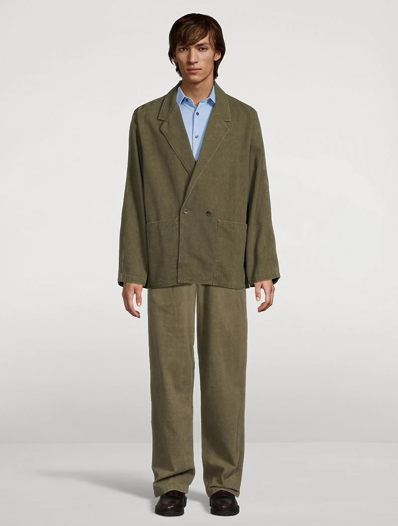 Double-Breasted Organic Cotton Jacket