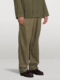 Double-Pleated Relaxed Pants