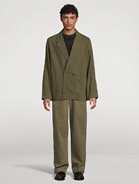 Double-Pleated Relaxed Pants
