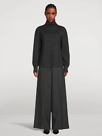High-Low Turtleneck Sweater