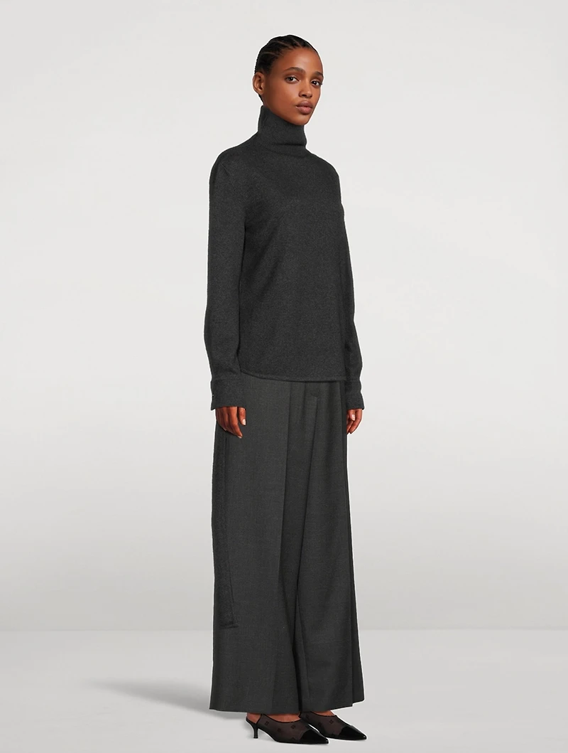 High-Low Turtleneck Sweater