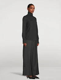 High-Low Turtleneck Sweater