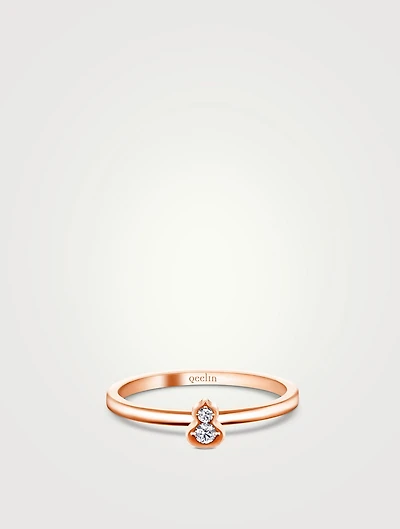 Wulu 18K Rose Gold Ring With Diamonds