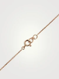 Wulu 18K Rose Gold Red Agate Necklace With Diamonds